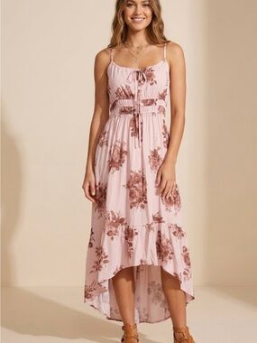 streetwear society floral dress flowing fabric and delicate floral print evoke sunlit garden parties and refined springtime strolls Streetwear Society | Dresses |